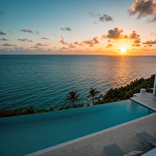 Luxury Caribbean villa with a private pool